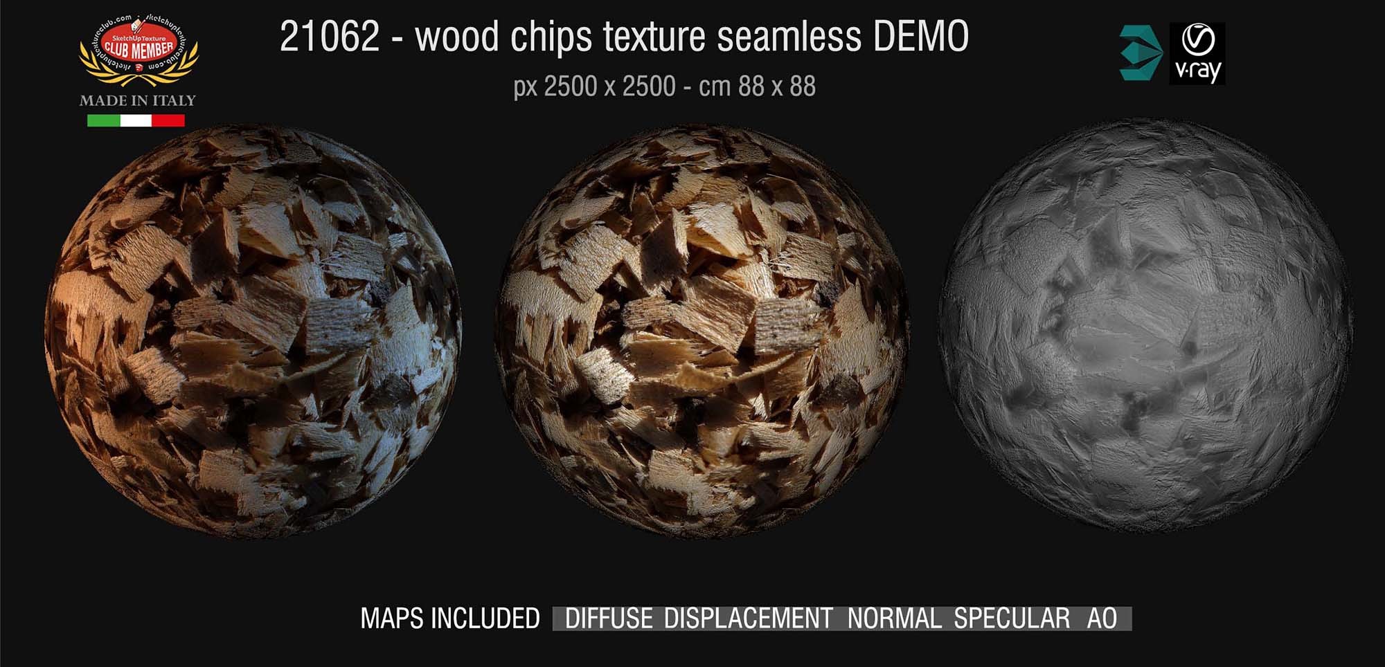 21062 Wood chips PBR texture seamless demo