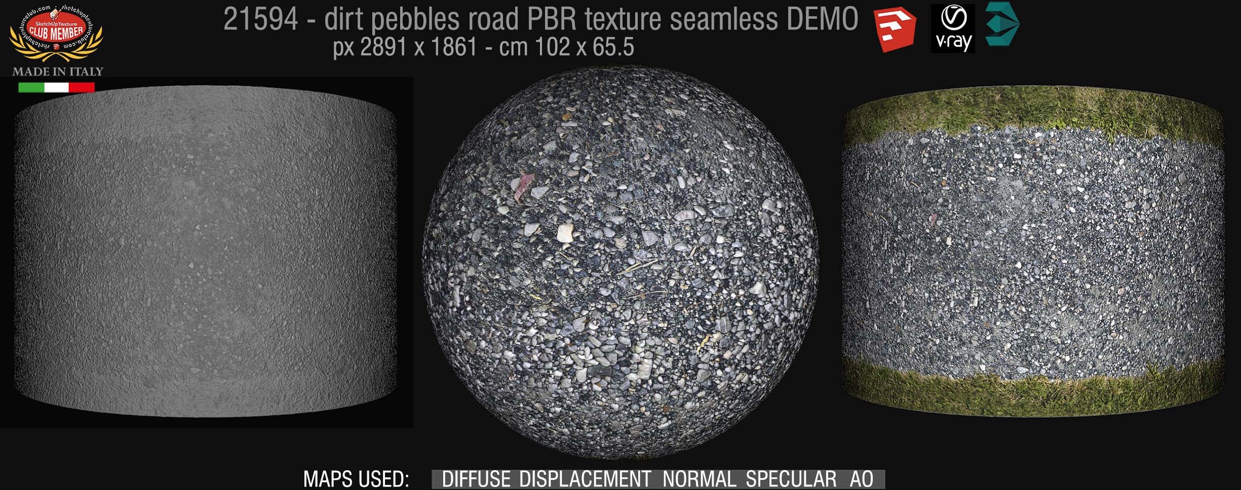 21594 dirt pebbles road PBR texture seamless DEMO