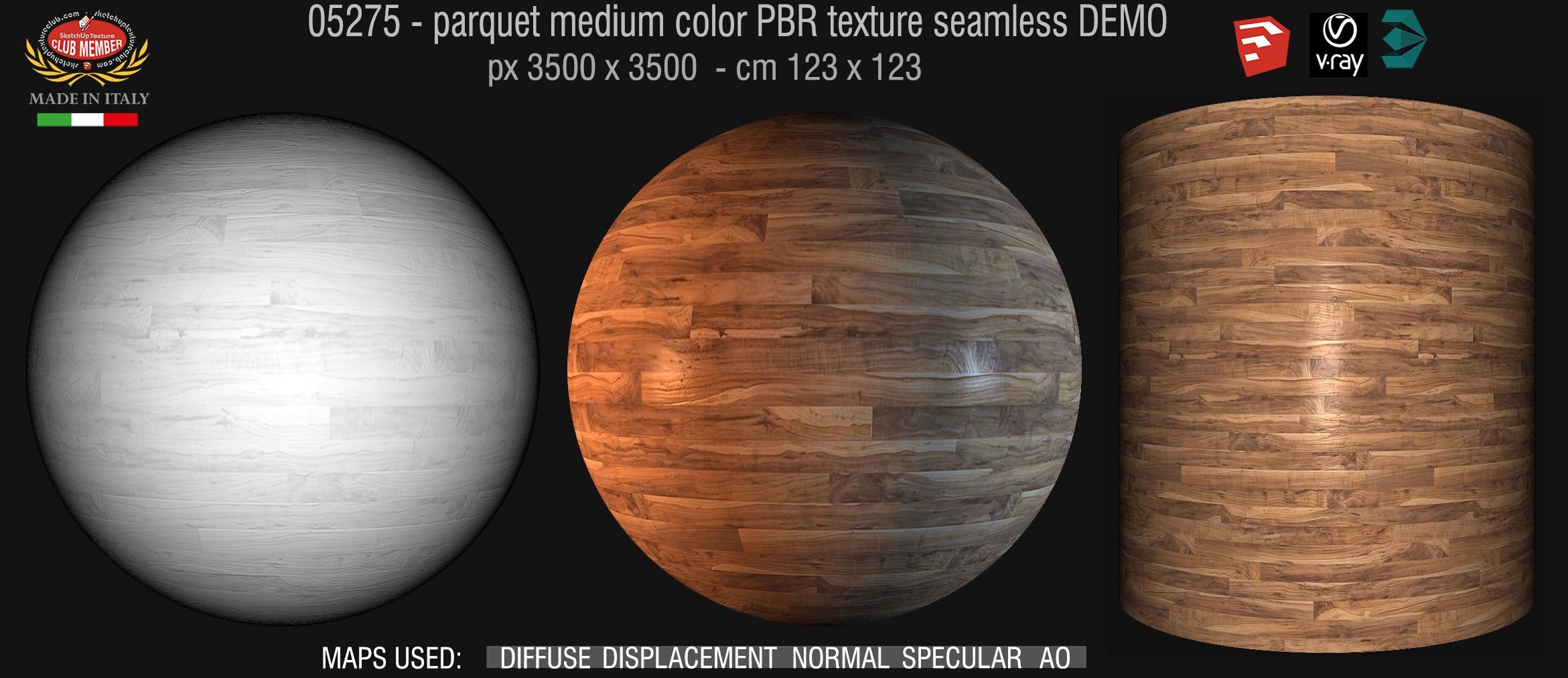 05275 parquet medium color PBR texture seamless DEMO