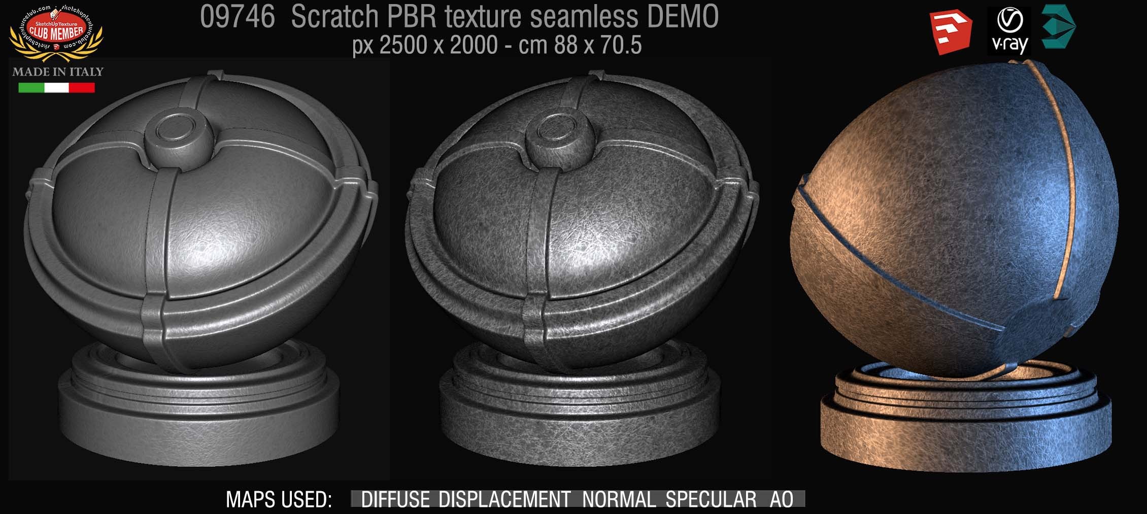 09746 Scratch metal PBR texture seamless DEMO