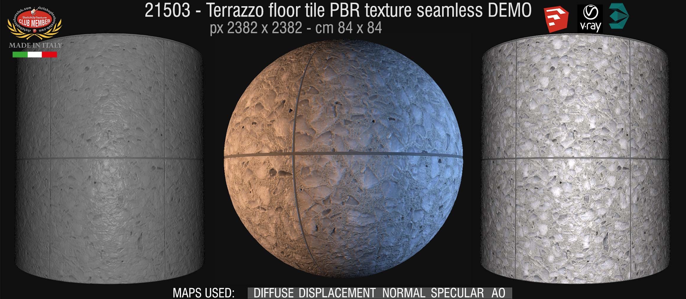 21503 terrazzo floor tile PBR texture seamless DEMO