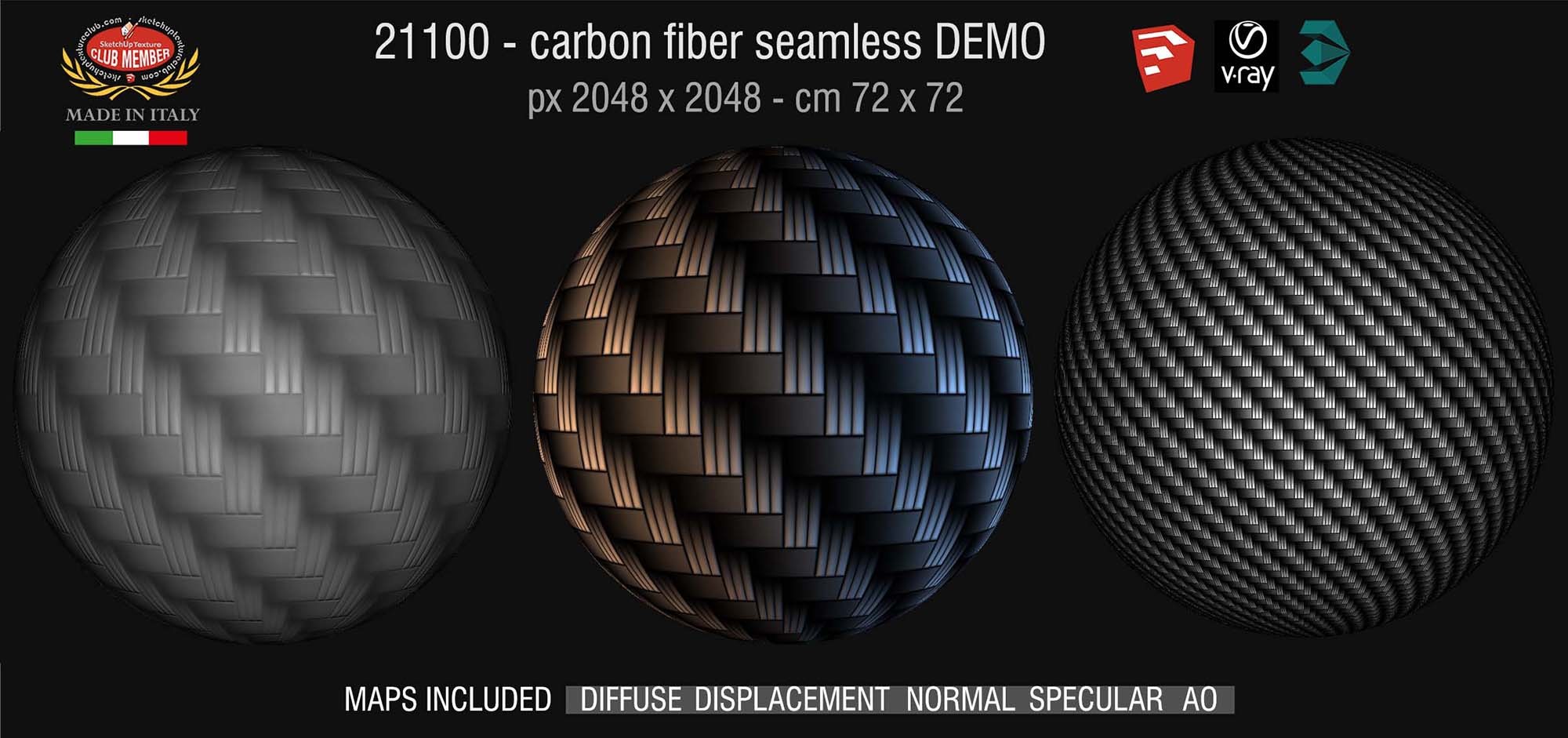 21100 Carbon fiber PBR texture seamless DEMO
