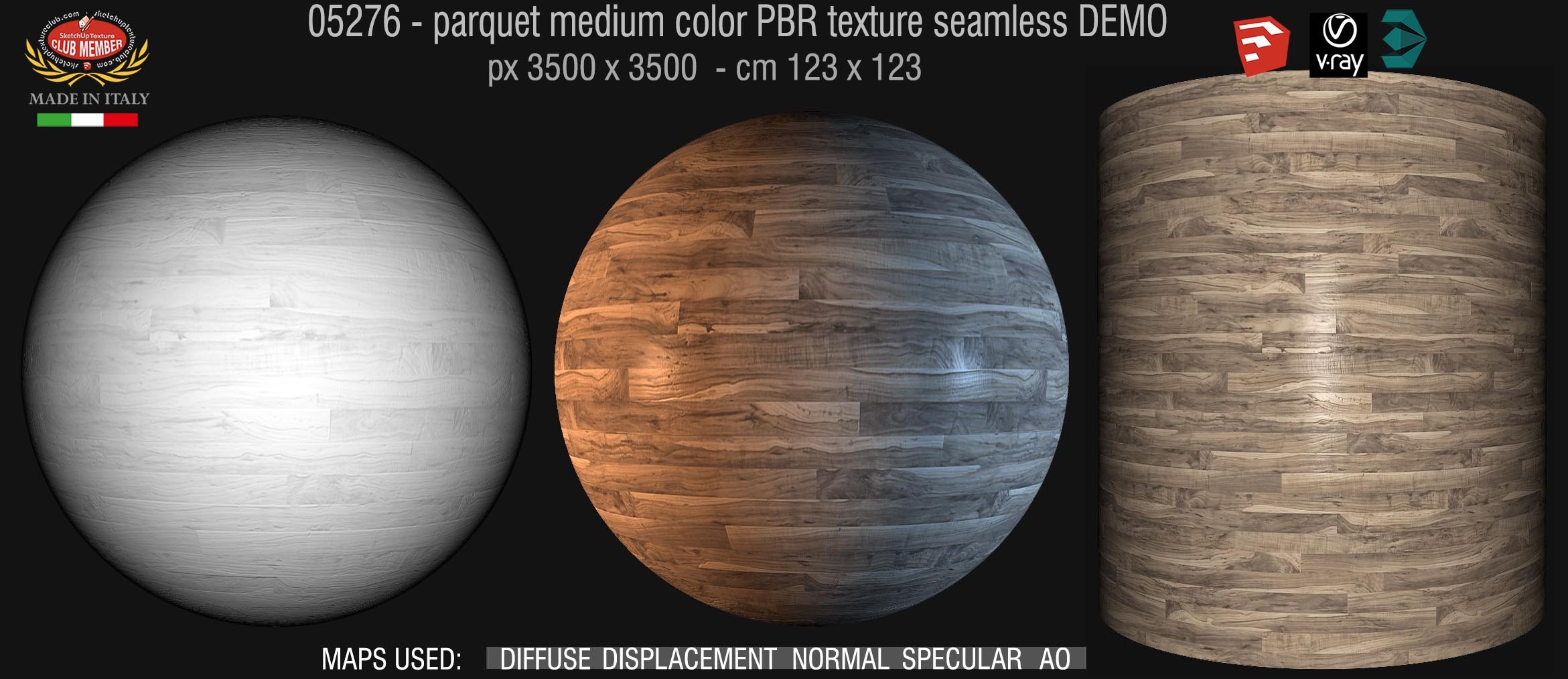 05276 parquet medium color PBR texture seamless DEMO