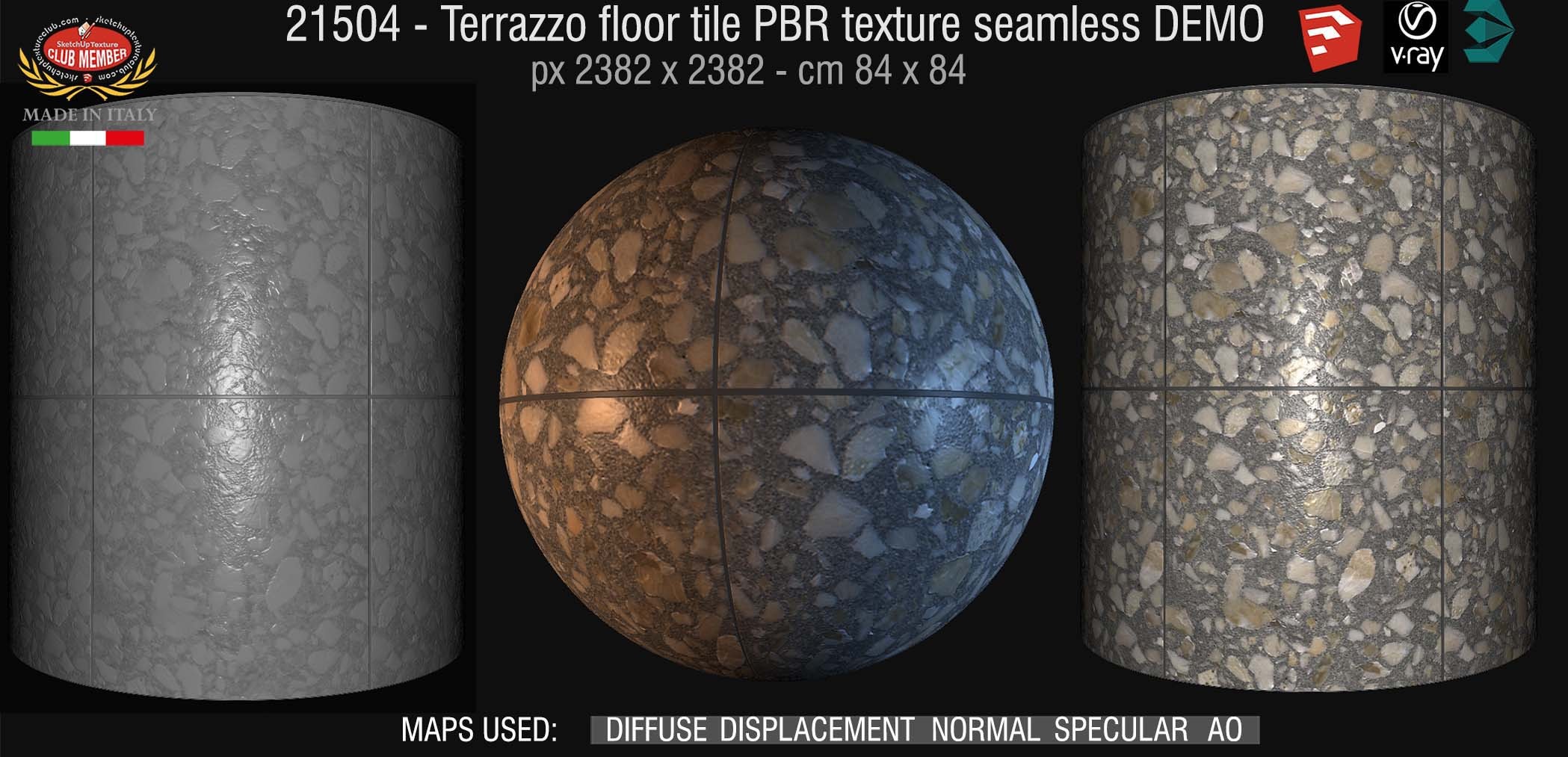 21504 terrazzo floor tile PBR texture seamless DEMO