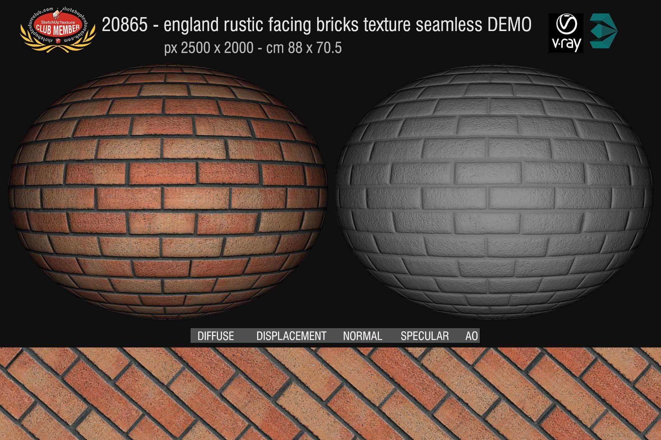 20865 England rustic facing bricks texture seamless + maps DEMO