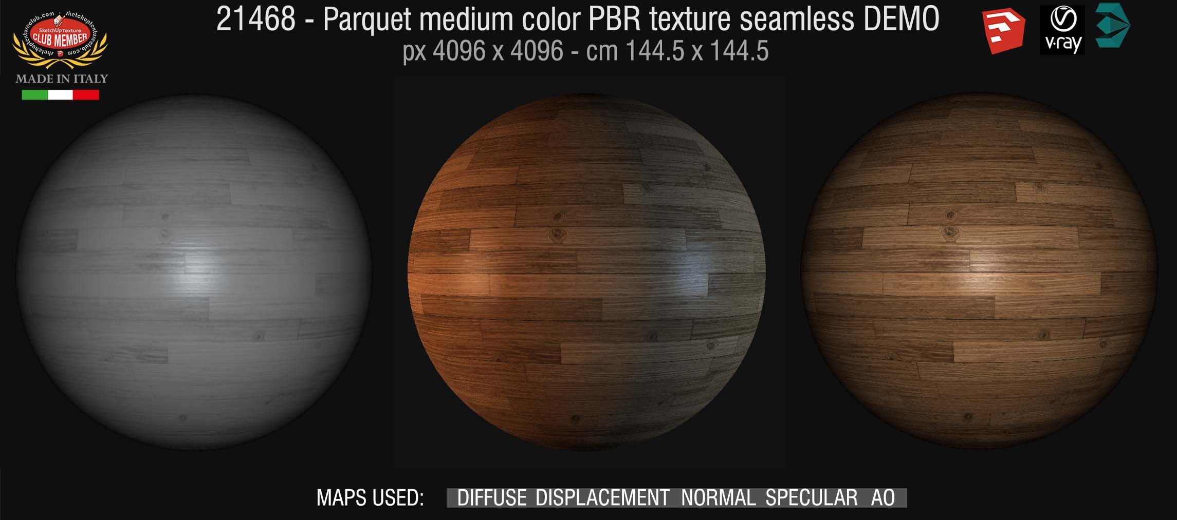 21468 parquet medium color PBR texture seamless DEMO