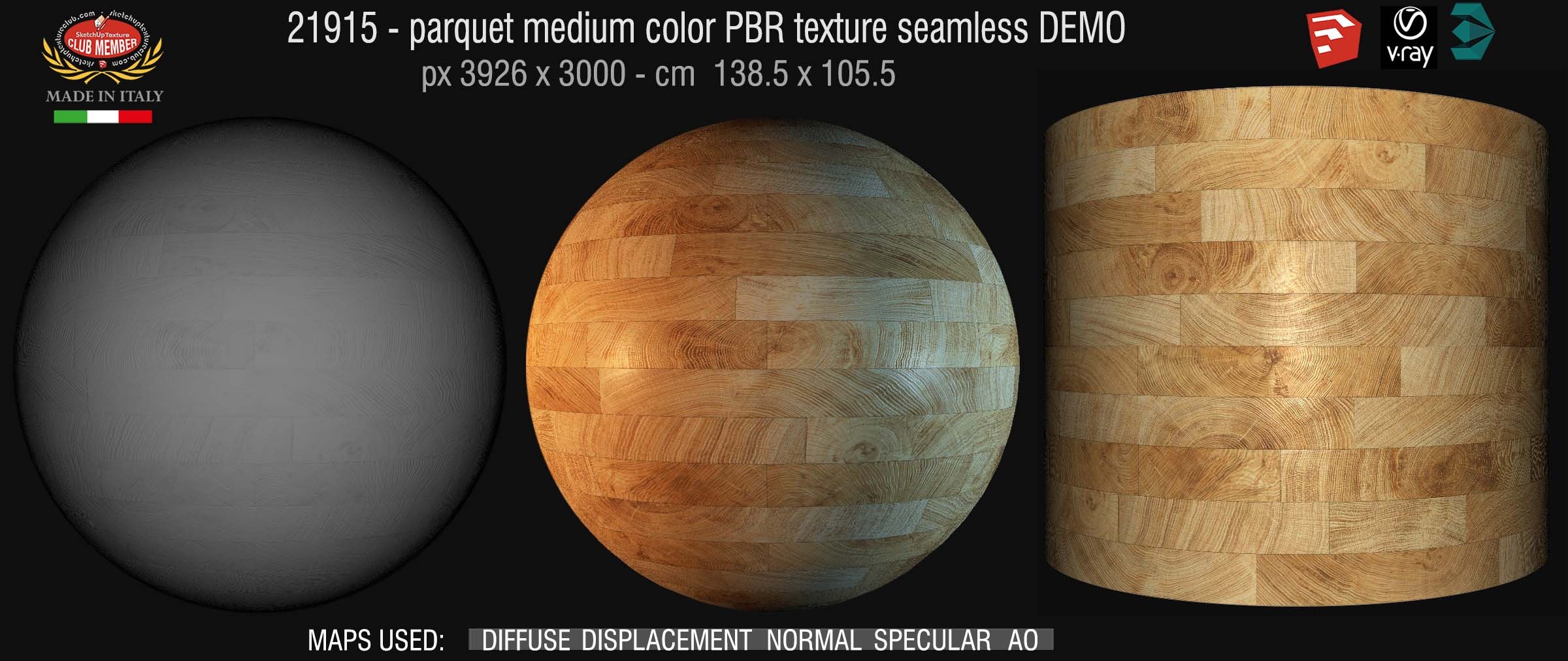 21915 parquet medium color PBR texture seamless DEMO