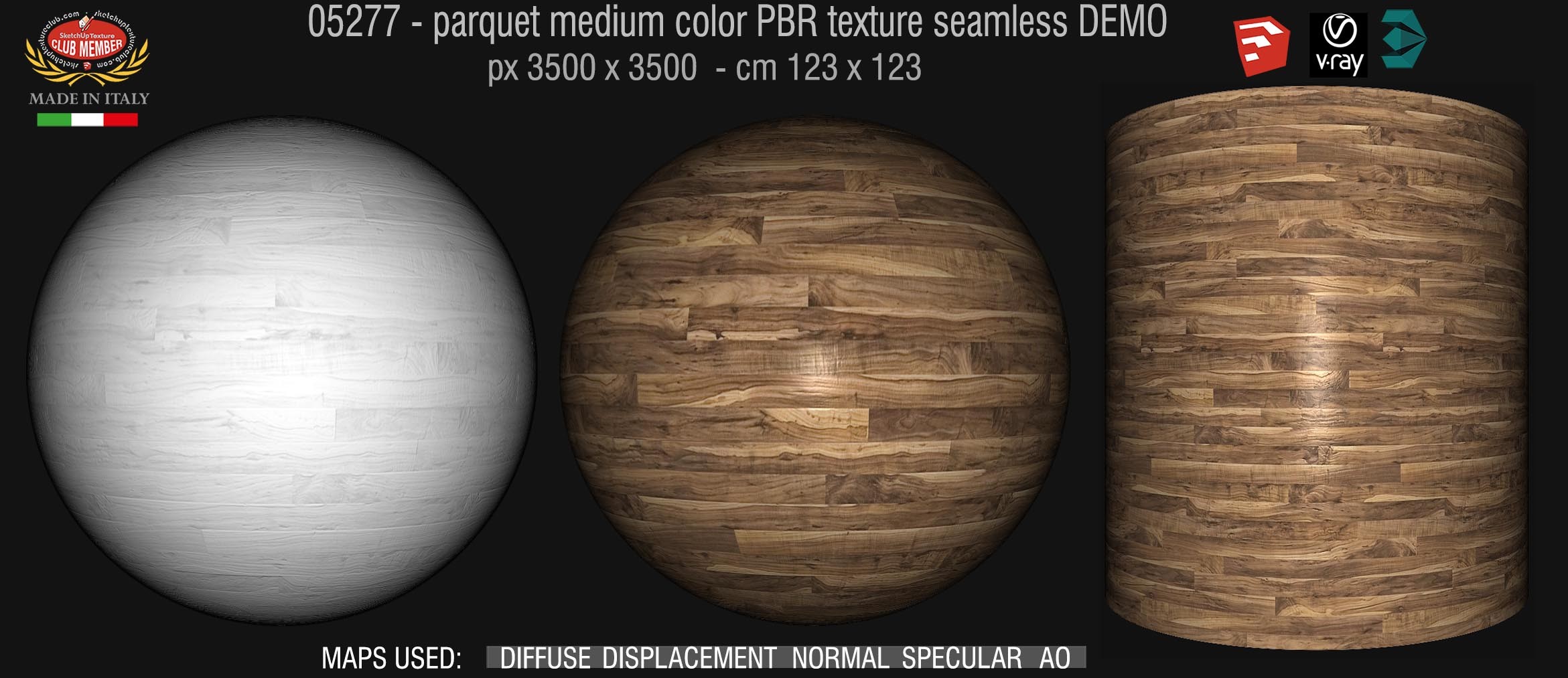 05277 parquet medium color PBR texture seamless DEMO
