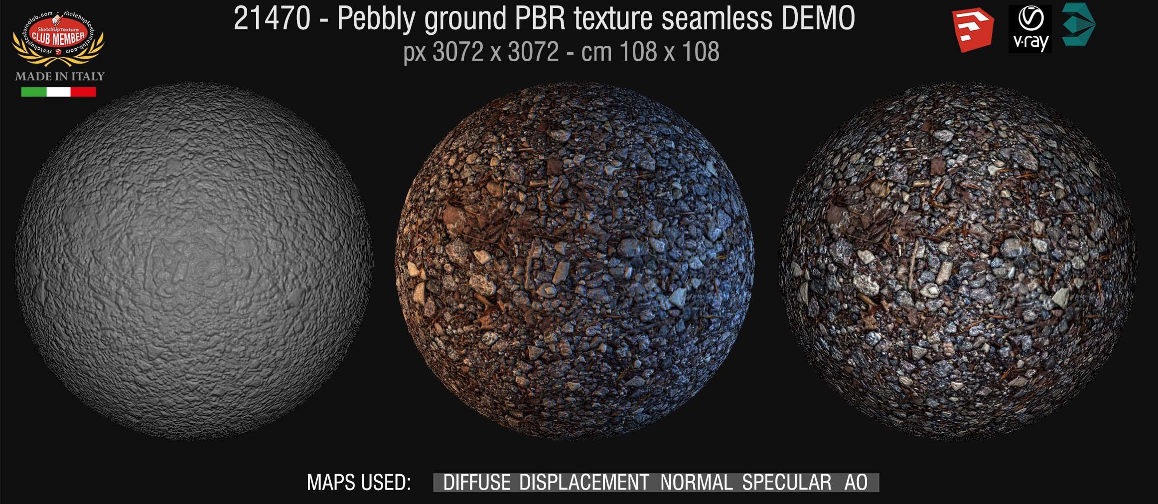 21470 pebbly ground PBR texture seamless DEMO