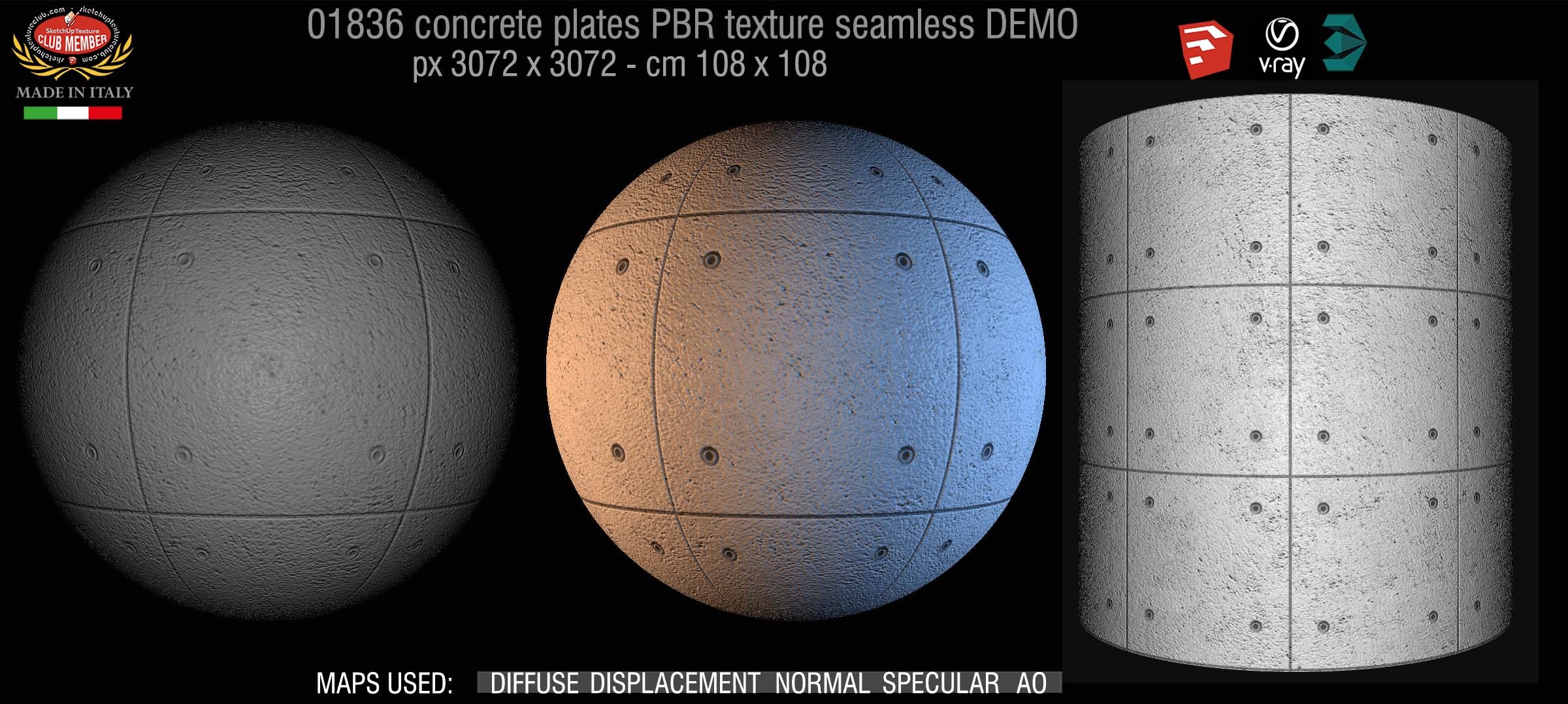 22_Tadao Ando concrete plates PBR texture seamless DEMO