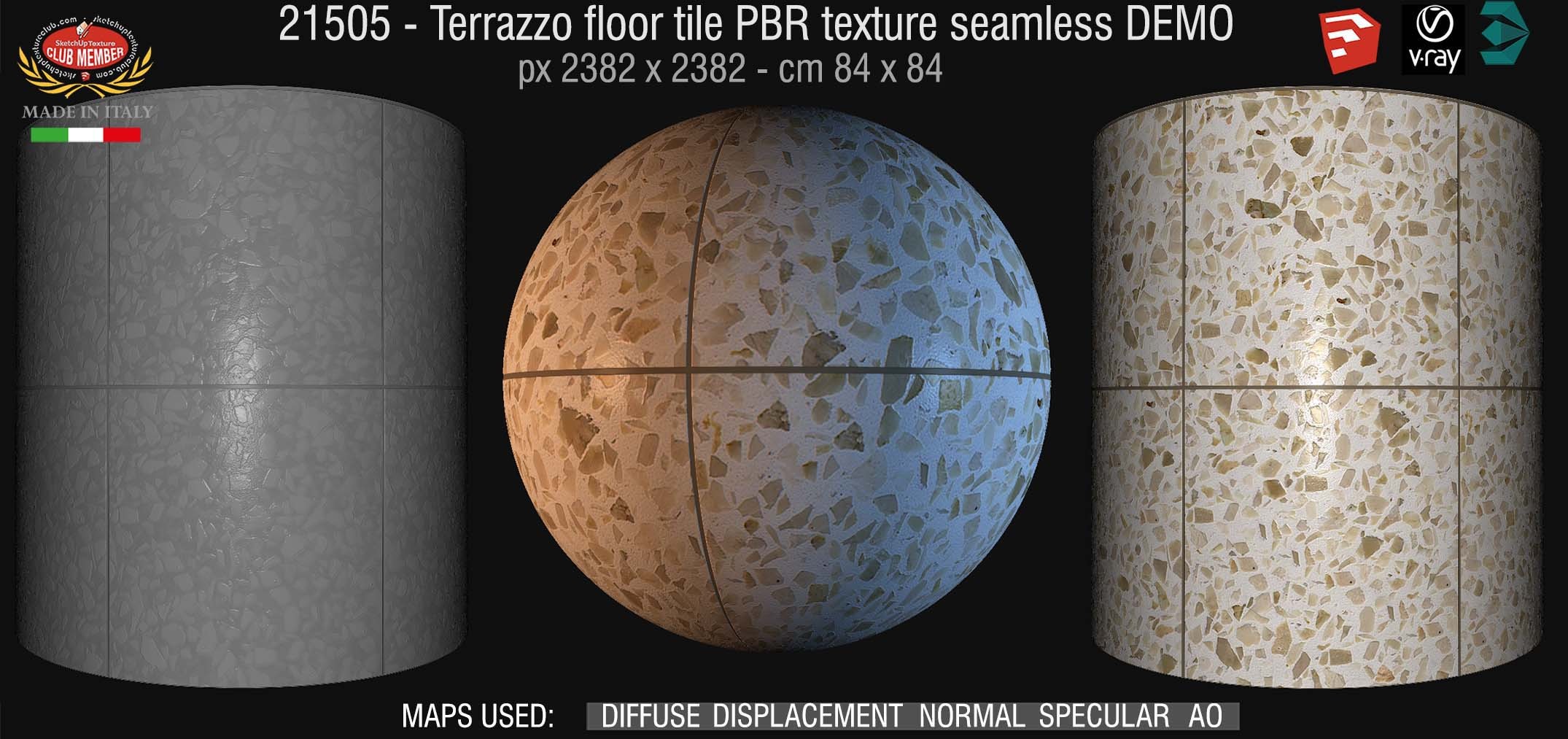 21505 terrazzo floor tile PBR texture seamless DEMO