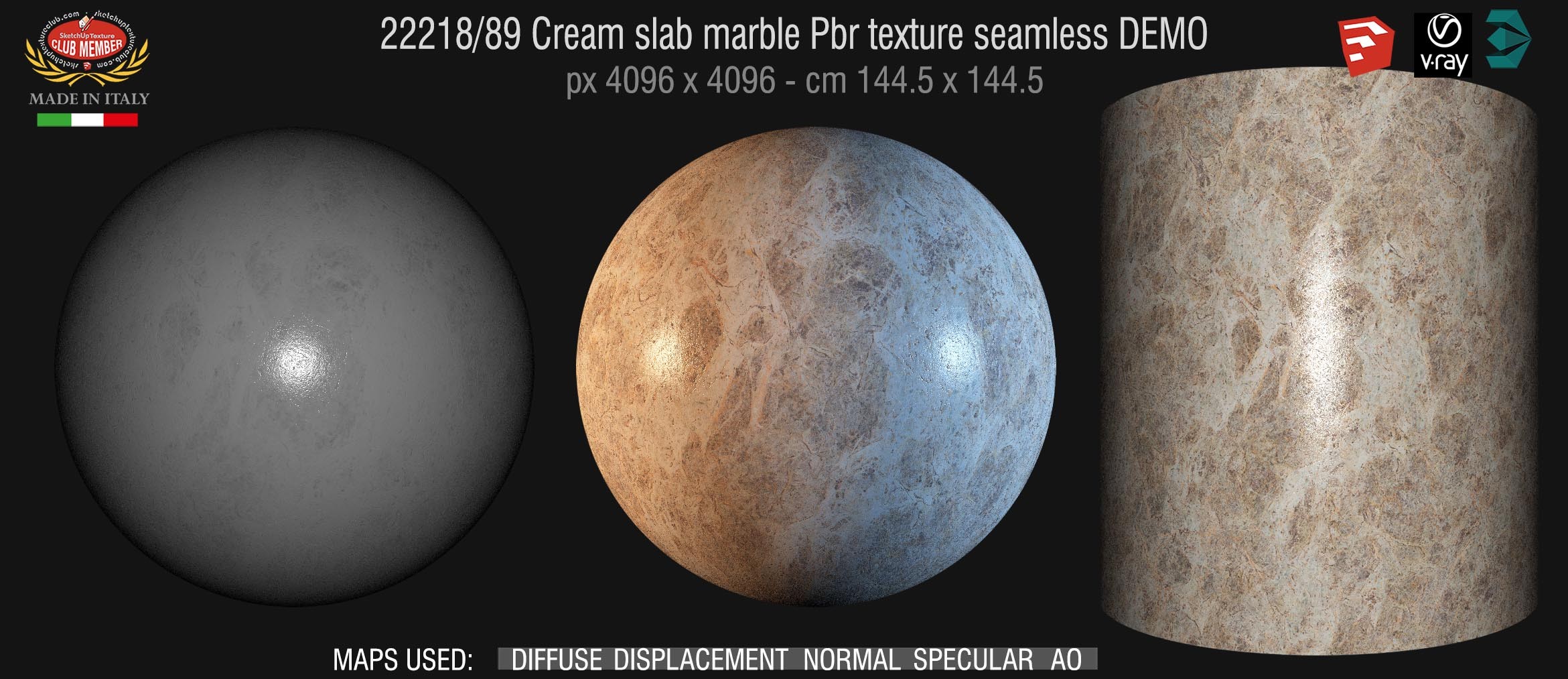 22118_89 Cream slab marble Pbr texture seamless DEMO