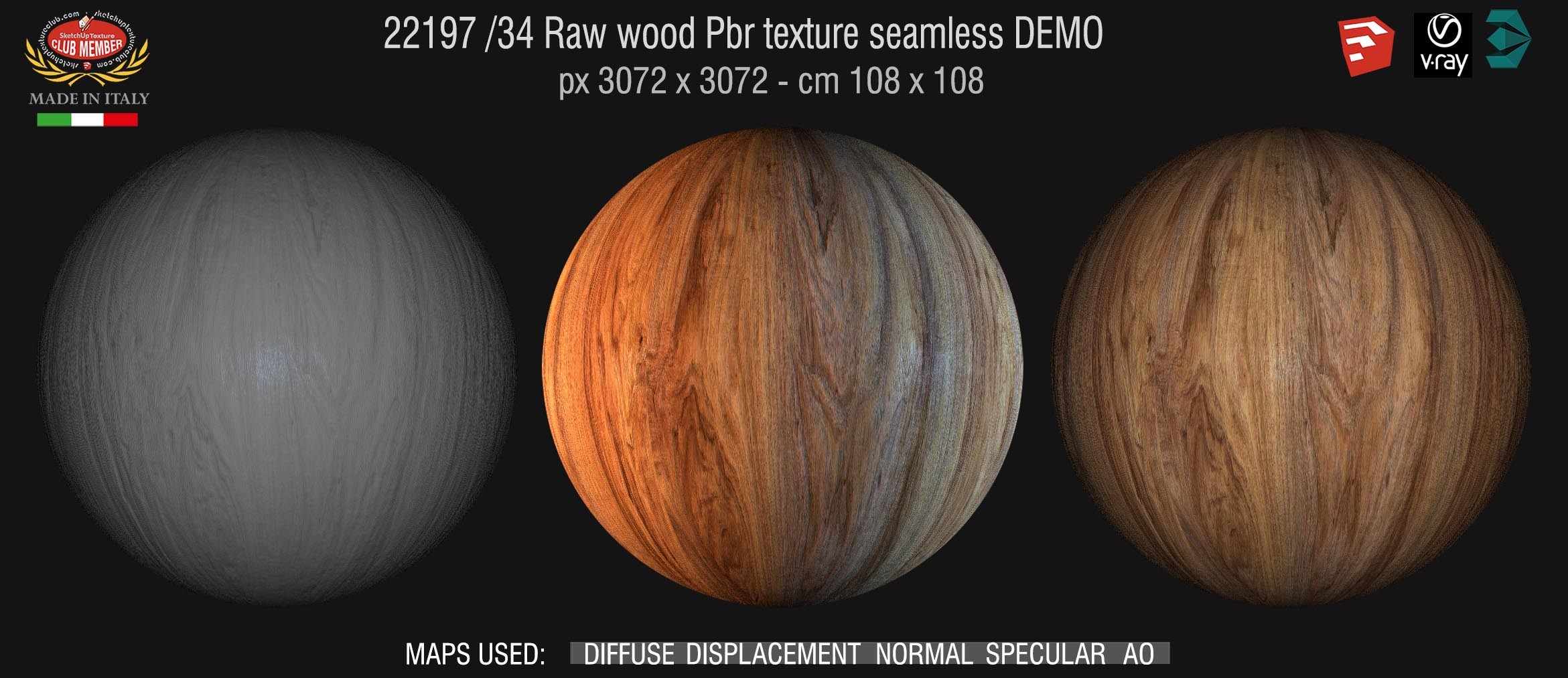 22197_34 Raw wood Pbr texture seamless DEMO