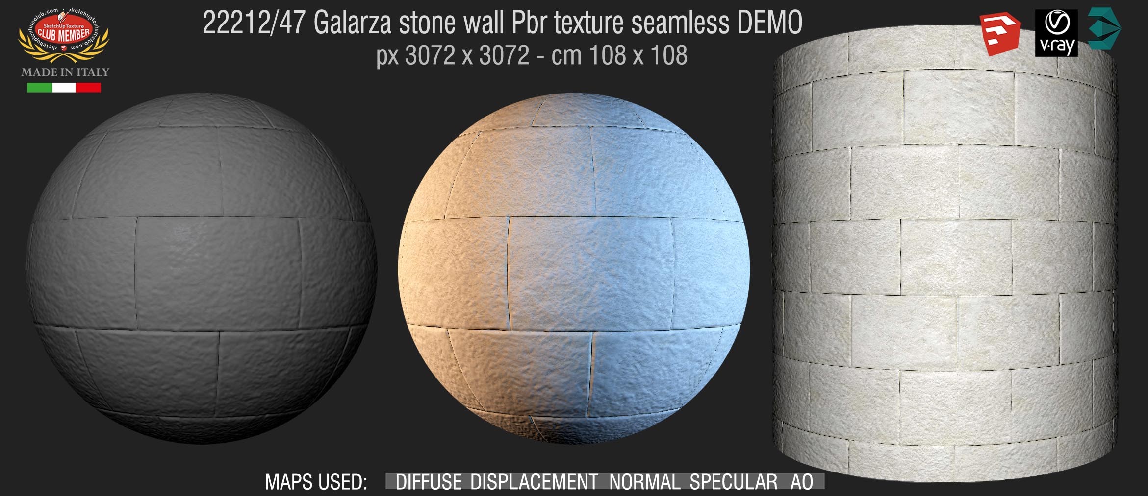 22212_47 Galarza stone wall Pbr texture seamless DEMO