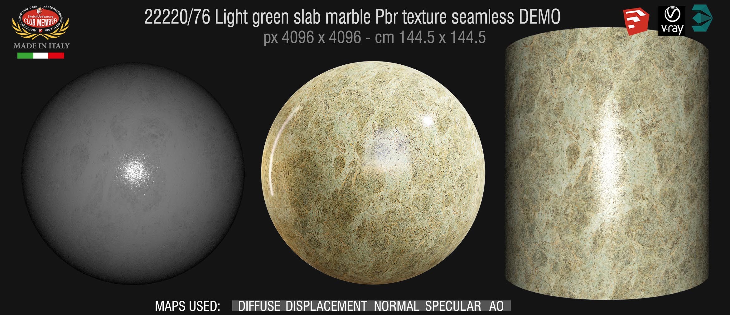 22219_76 Light green slab marble Pbr texture seamless DEMO