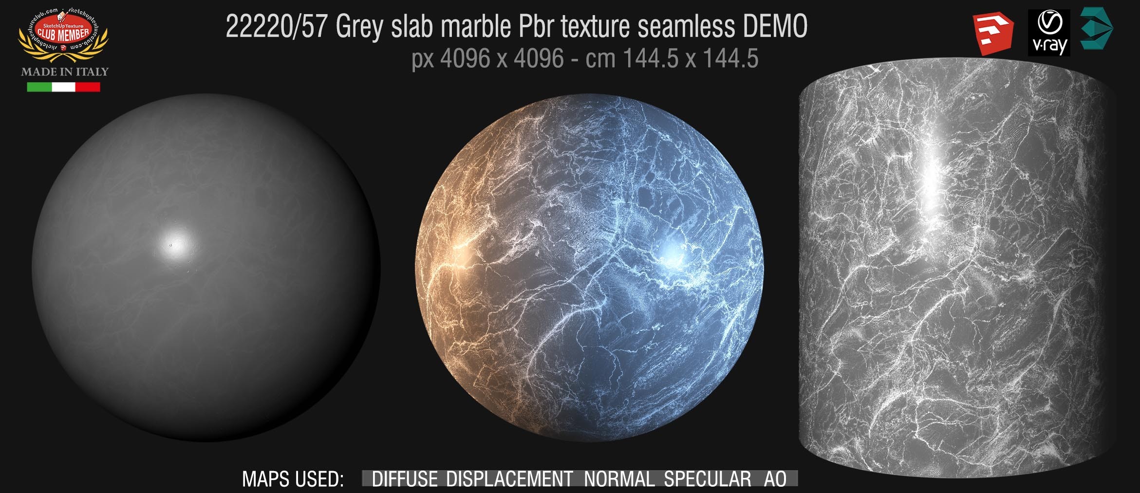 22220_57 Grey slab marble Pbr texture seamless DEMO