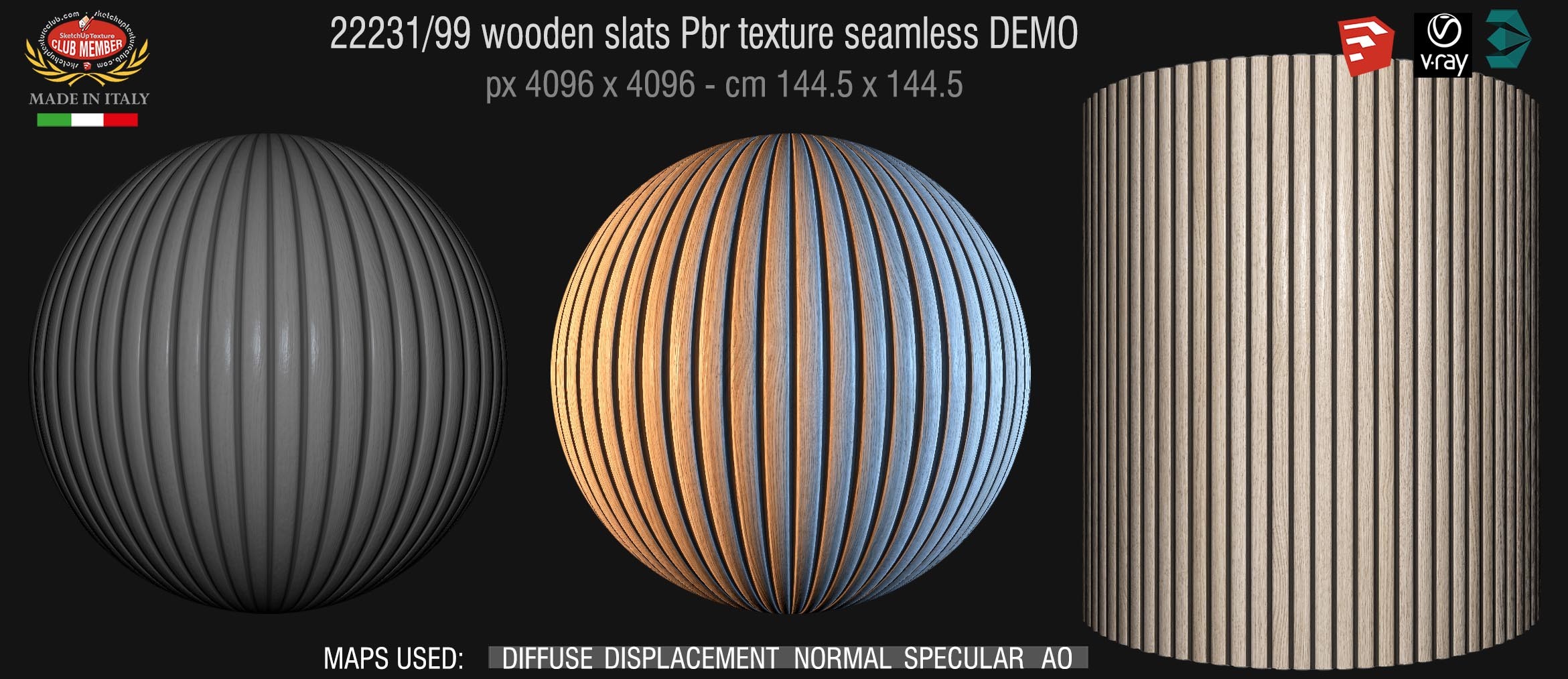 22231/99 wooden slats Pbr texture seamless DEMO