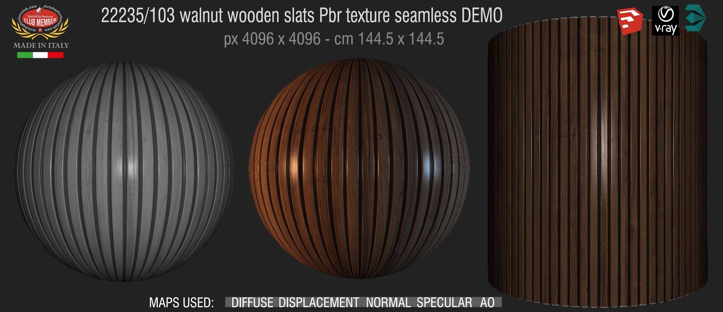 22235_103 walnut wooden slats Pbr texture seamless DEMO