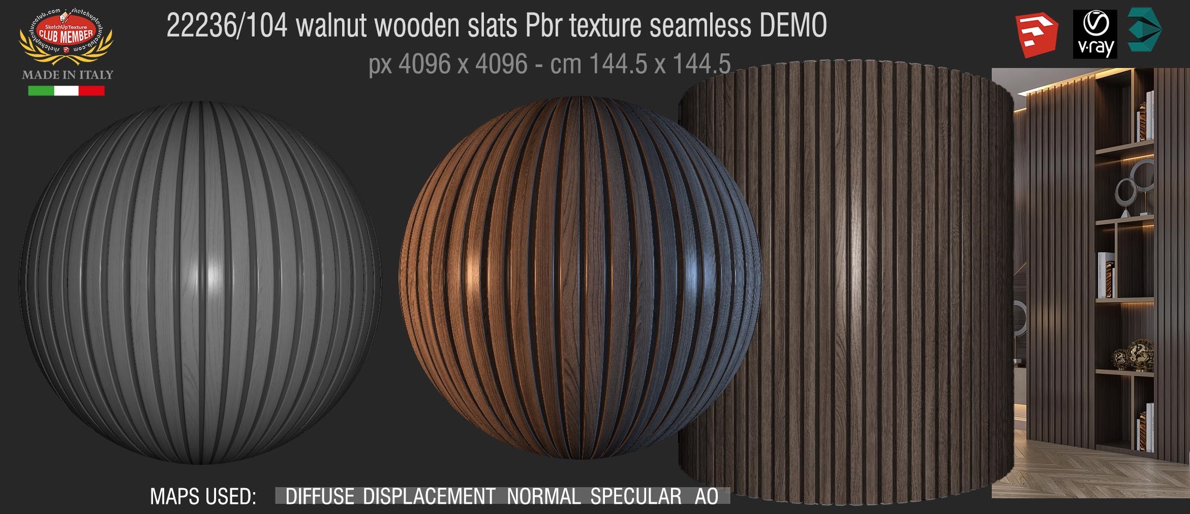 22236_104 walnut wooden slats Pbr texture seamless DEMO