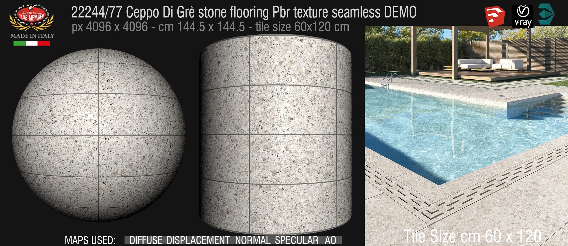 22244_77 Ceppo Di Grè stone flooring Pbr texture seamless DEMO - INTERIOR / OUTDOOR Paving - tile size 60x120 cm