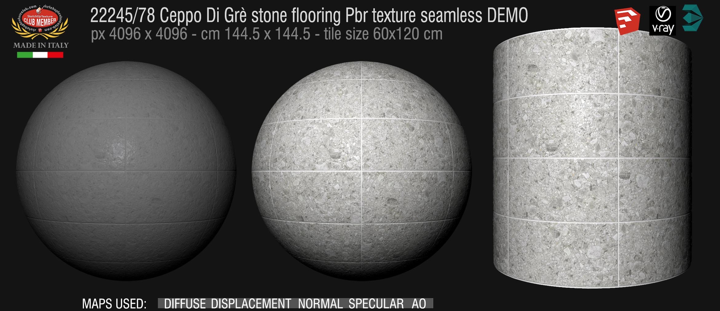 22245_78 Ceppo Di Grè stone flooring Pbr texture seamless DEMO - INTERIOR / OUTDOOR Paving - tile size 60x120 cm