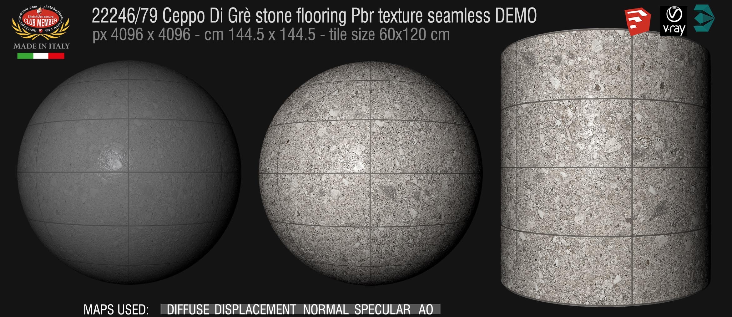 22246_79 Ceppo Di Grè stone flooring Pbr texture seamless DEMO - INTERIOR / OUTDOOR Paving - tile size 60x120 cm