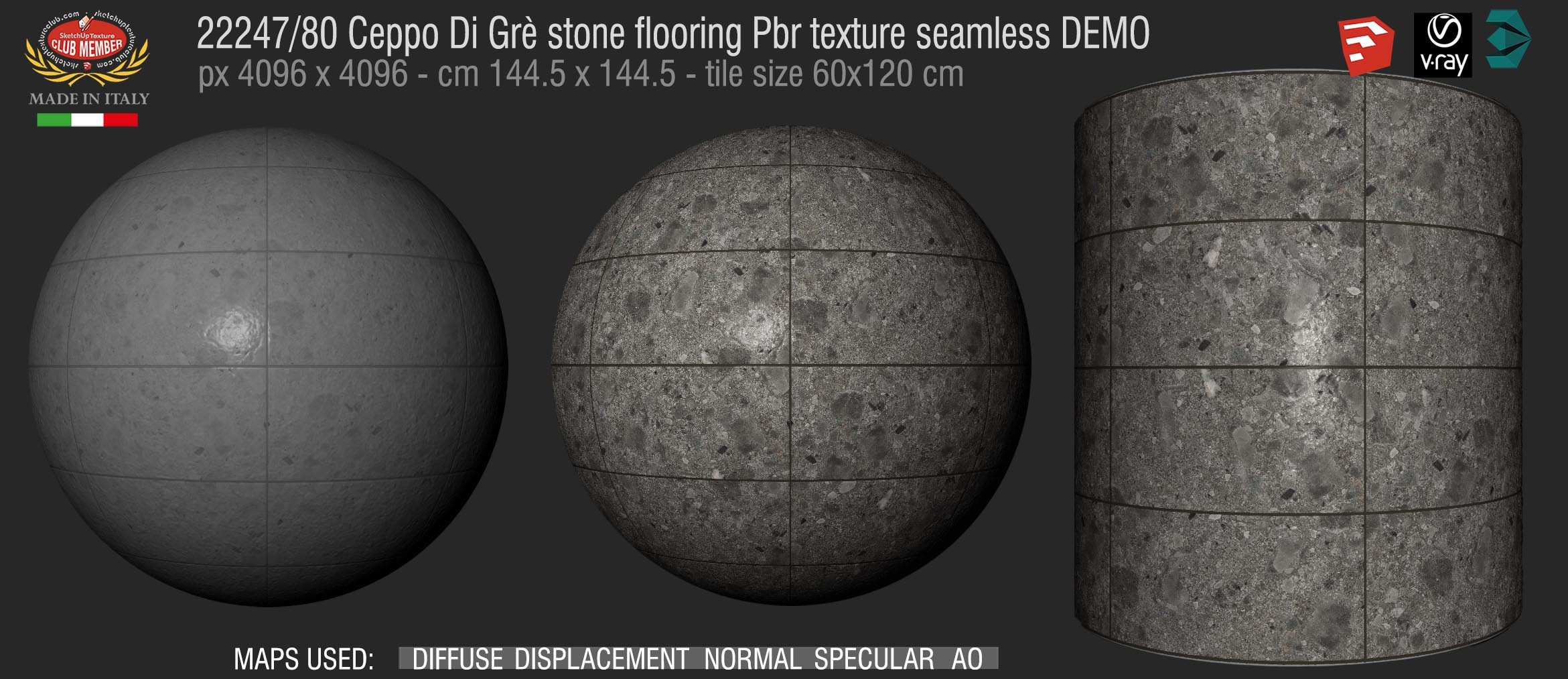 22247_80 Ceppo Di Grè stone flooring Pbr texture seamless DEMO - INTERIOR / OUTDOOR Paving - tile size 60x120 cm
