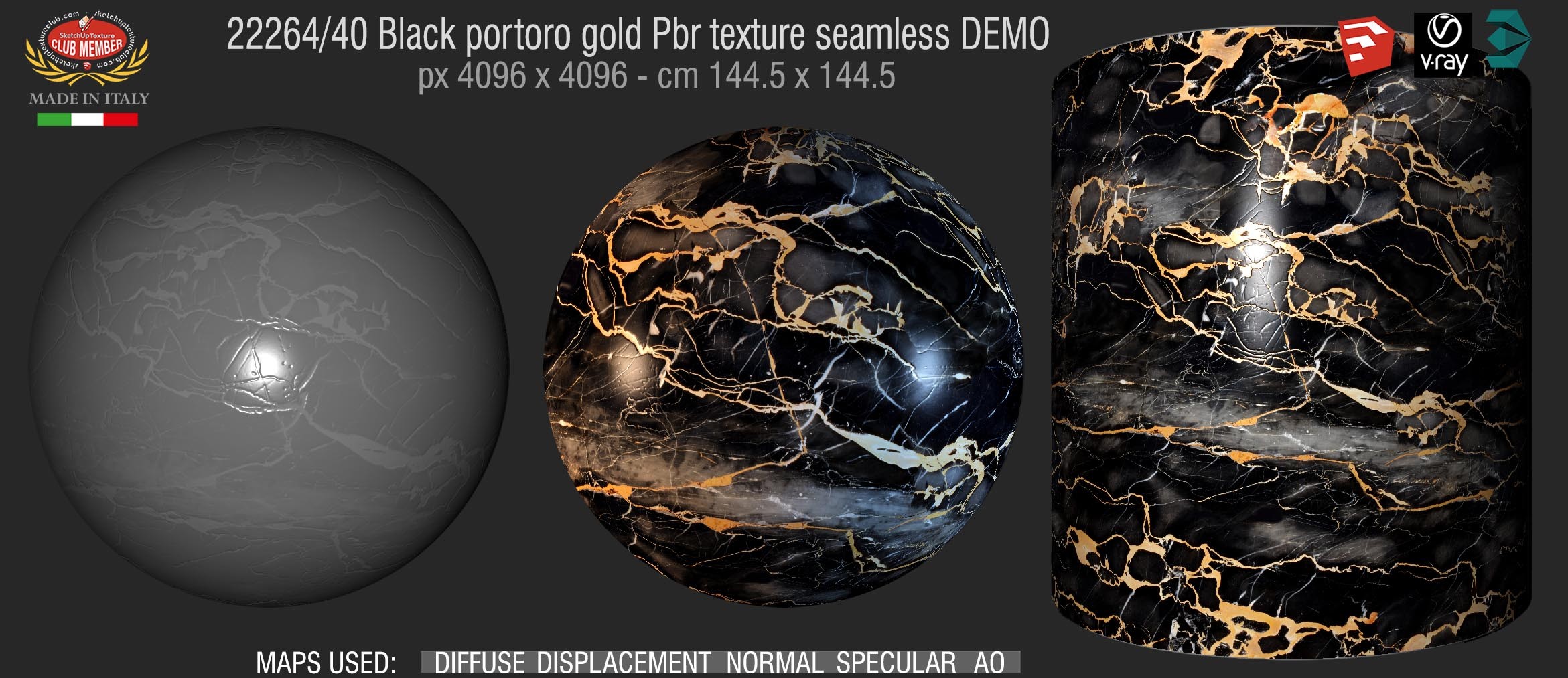 22264_40 Black portoro gold Pbr texture seamless DEMO