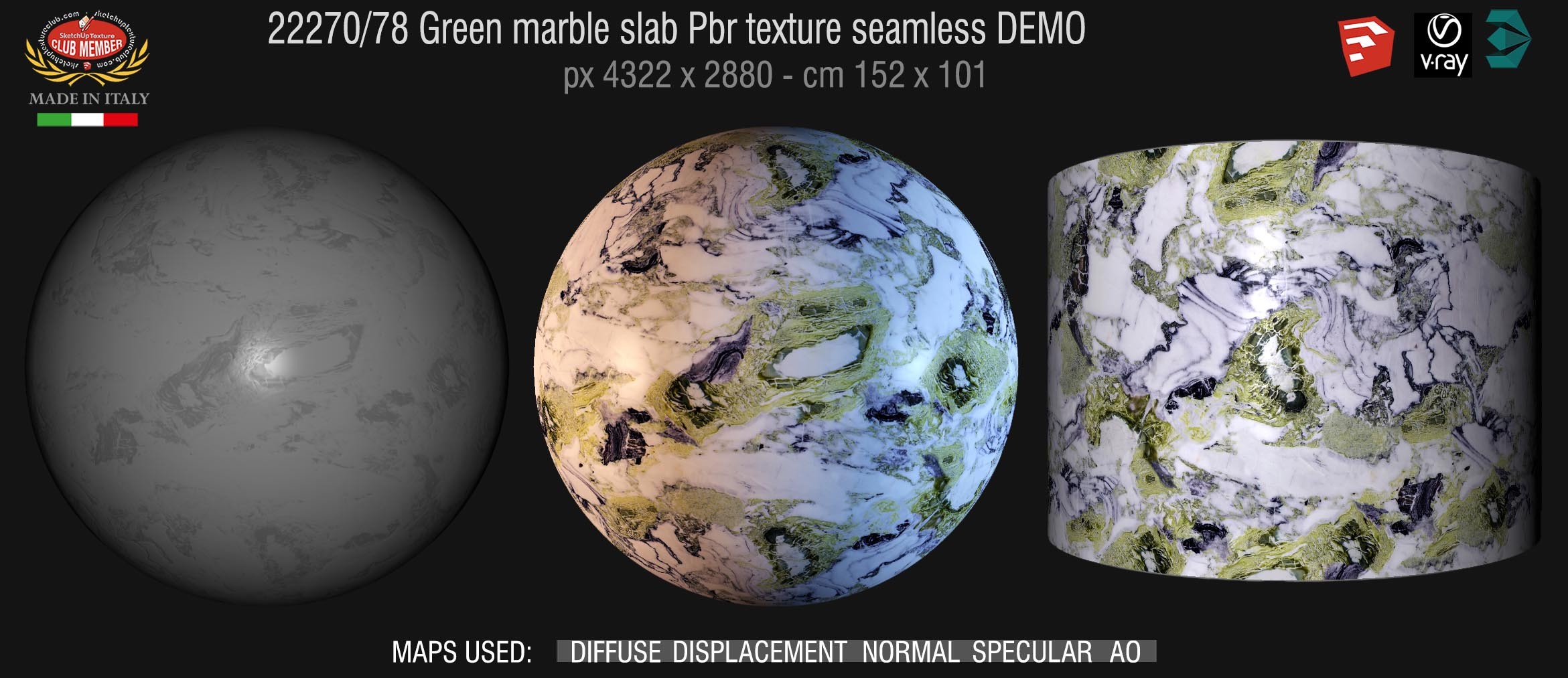 22270_78 Green marble slab Pbr texture seamless DEMO