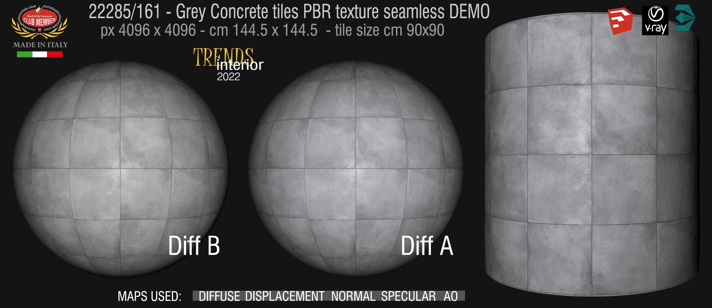 22285_161_Grey Concrete tiles PBR texture seamless DEMO