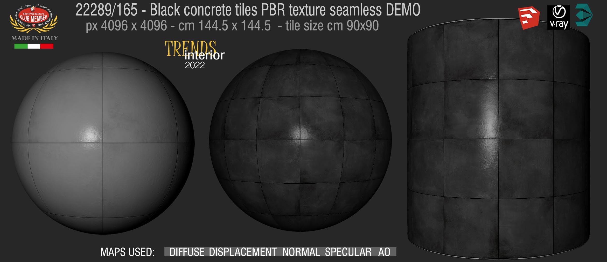 22289_165_Black concrete tiles PBR texture seamless DEMO