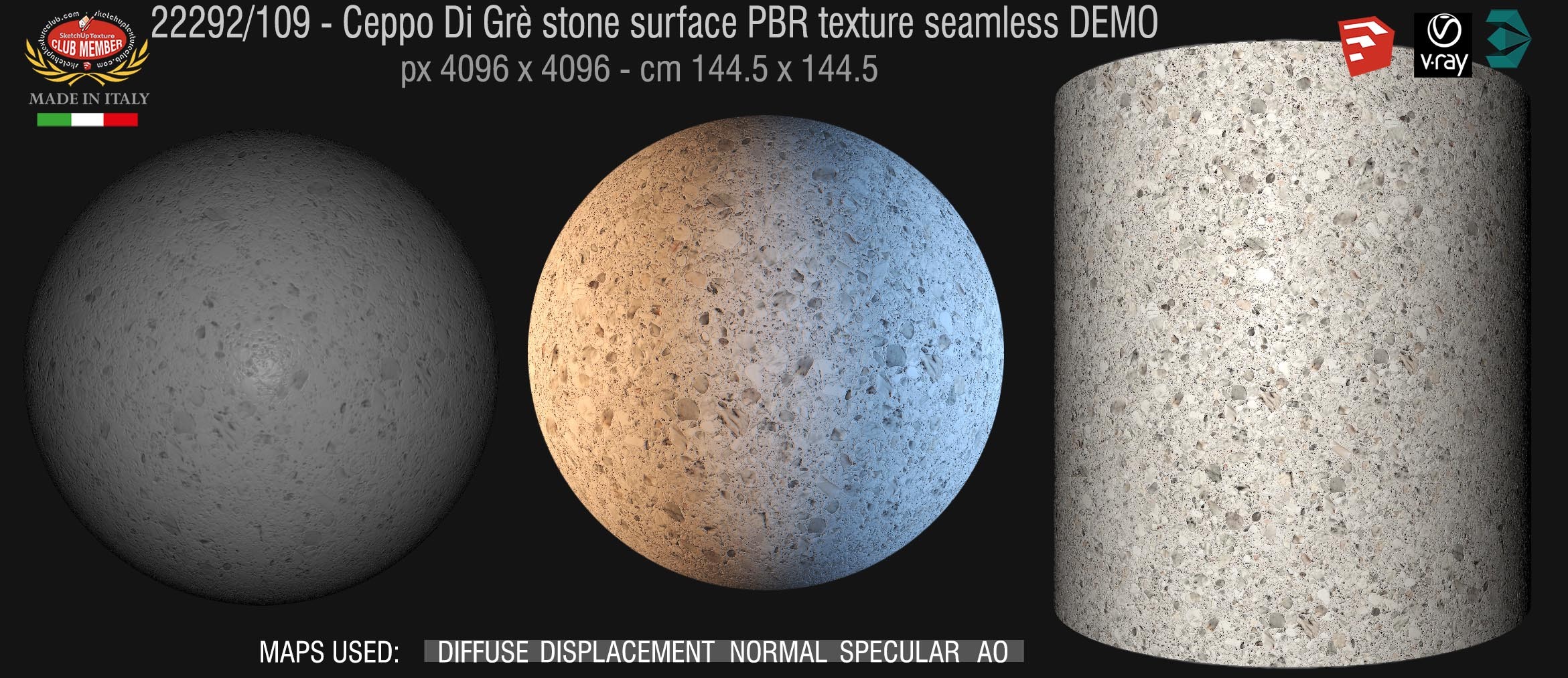 22292_109 Ceppo Di Grè stone surface PBR texture seamless DEMO