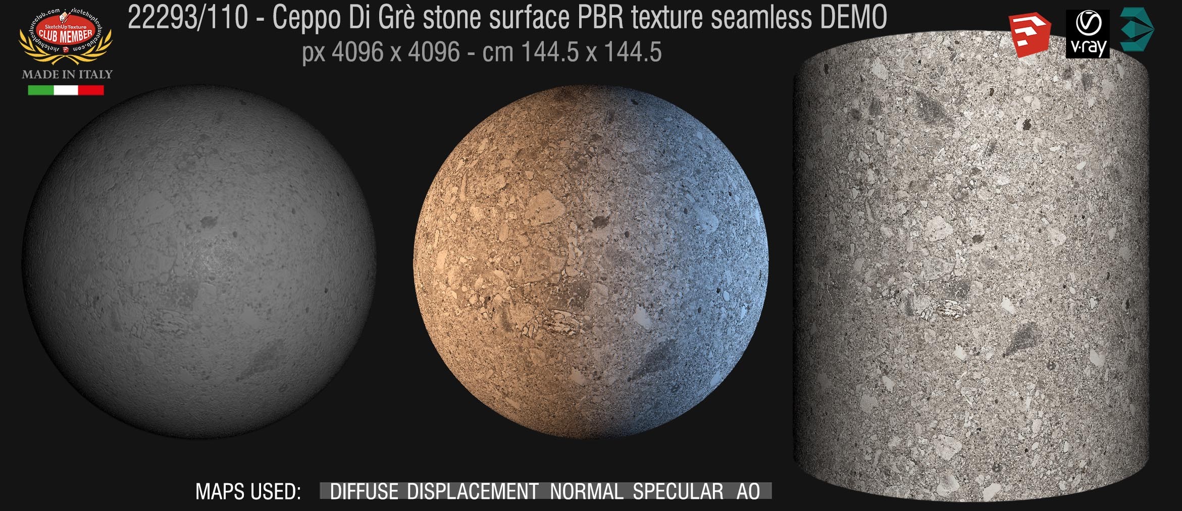 22293_110 Ceppo Di Grè stone surface PBR texture seamless DEMO