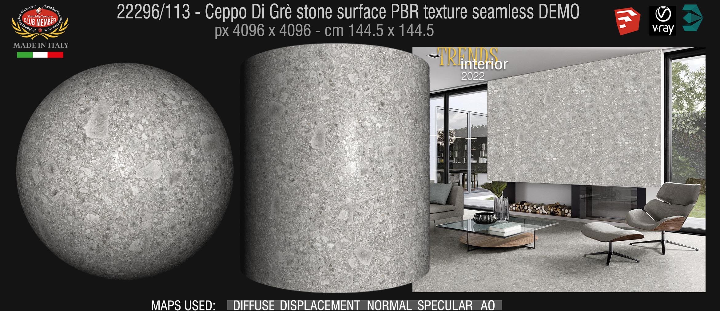 22296_113 Ceppo Di Grè stone surface PBR texture seamless DEMO