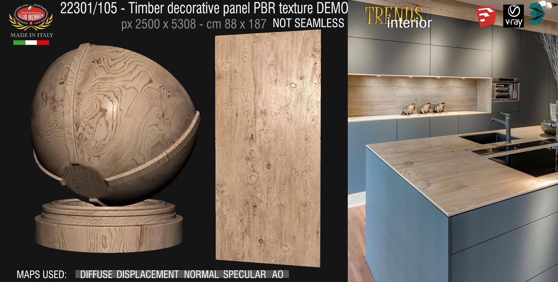 22301_105 Timber decorative panel PBR texture DEMO