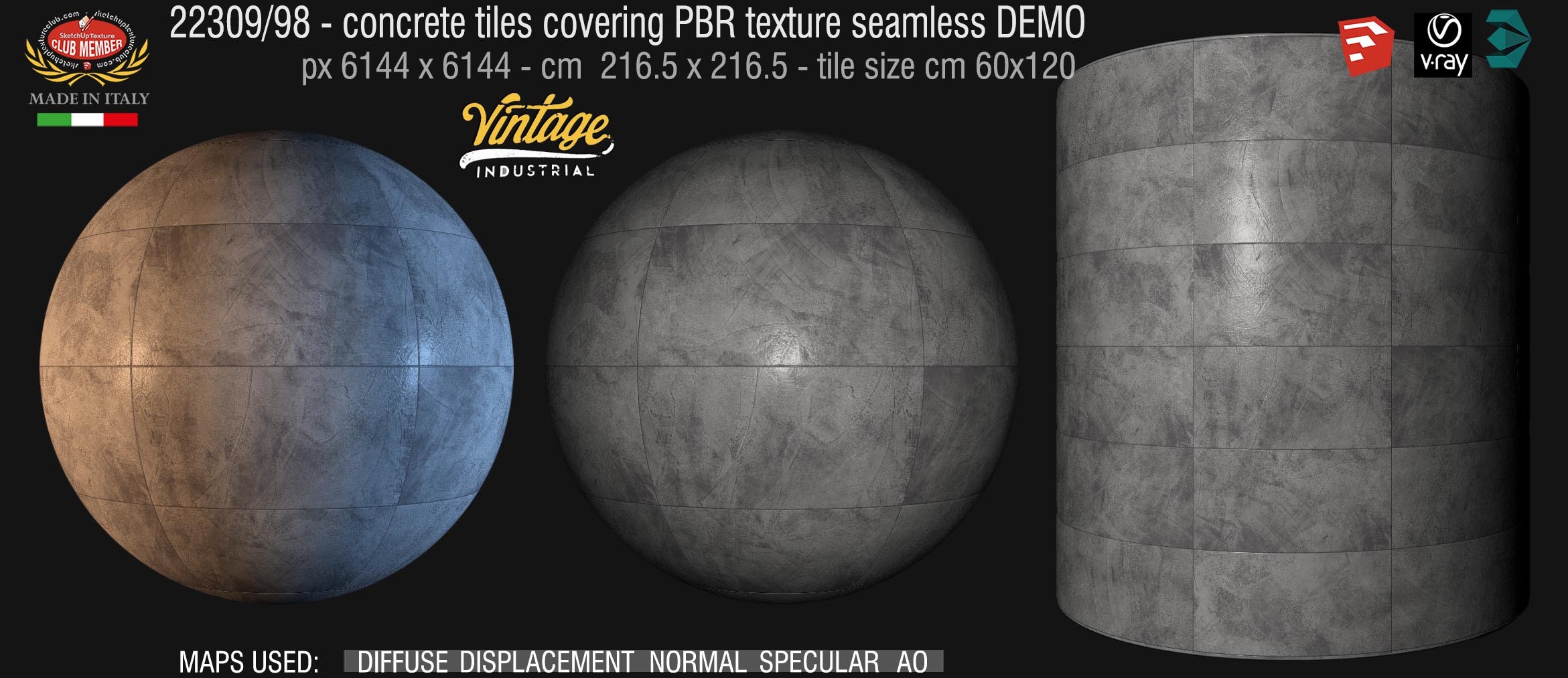 22309_98 concrete tiles covering PBR texture seamless DEMO