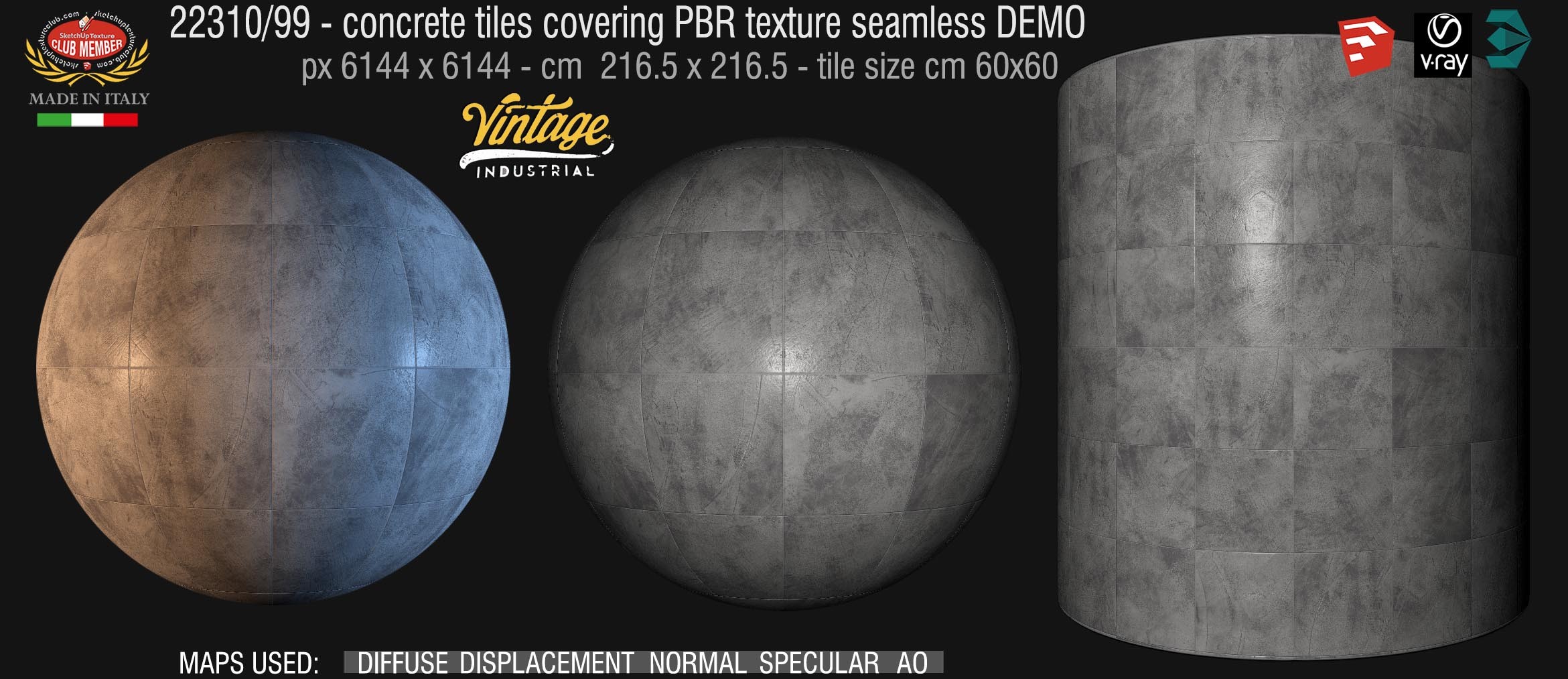 22310_99 concrete tiles covering PBR texture seamless DEMO