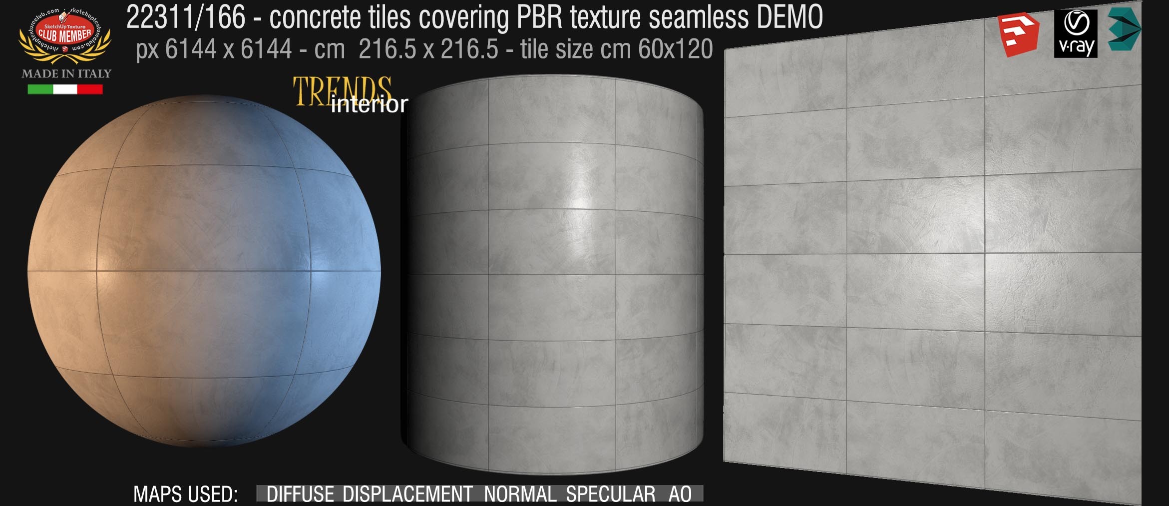 22311_166 concrete tiles covering PBR texture seamless DEMO