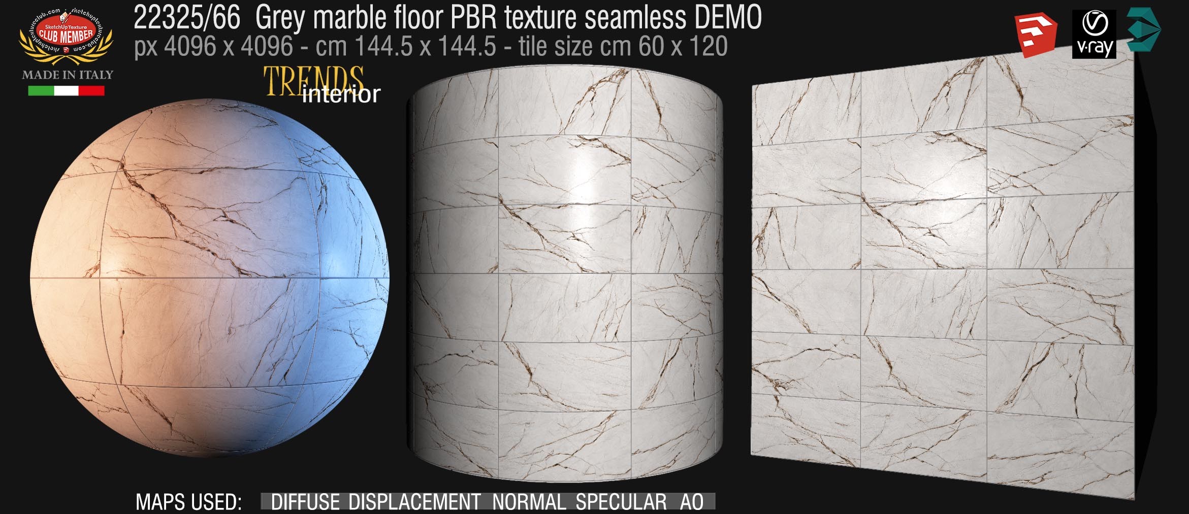 22325_66 Grey marble floor PBR texture seamless DEMO