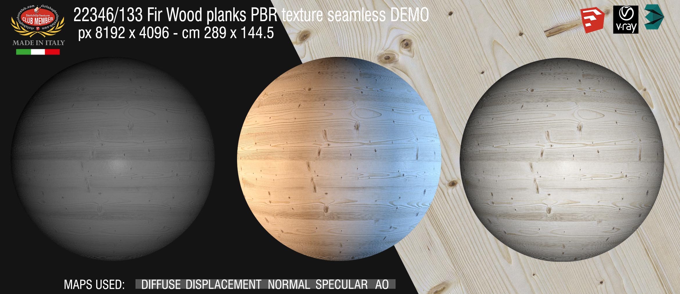 22346_133 Fir Wood planks PBR texture seamless DEMO
