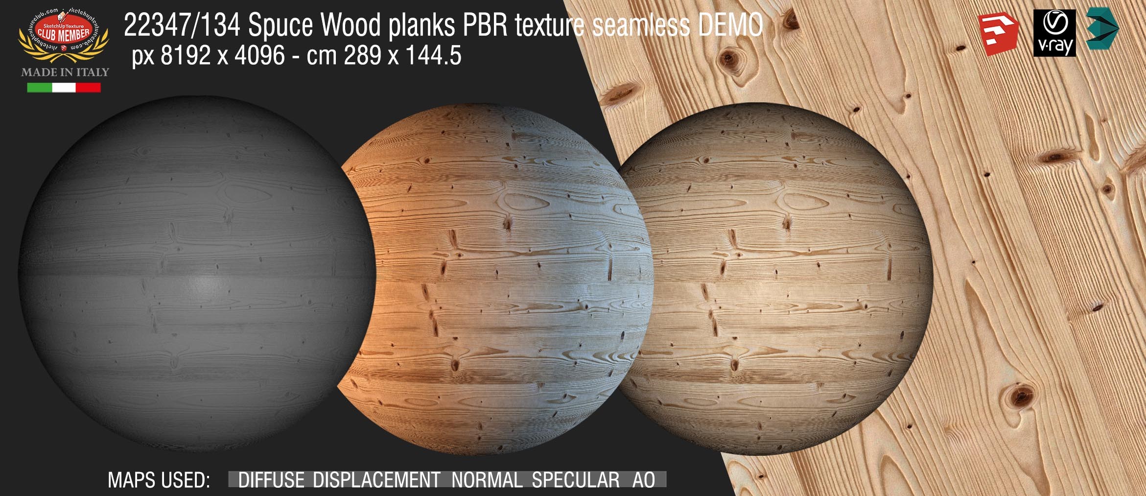 22347_134 Spuce Wood planks PBR texture seamless DEMO