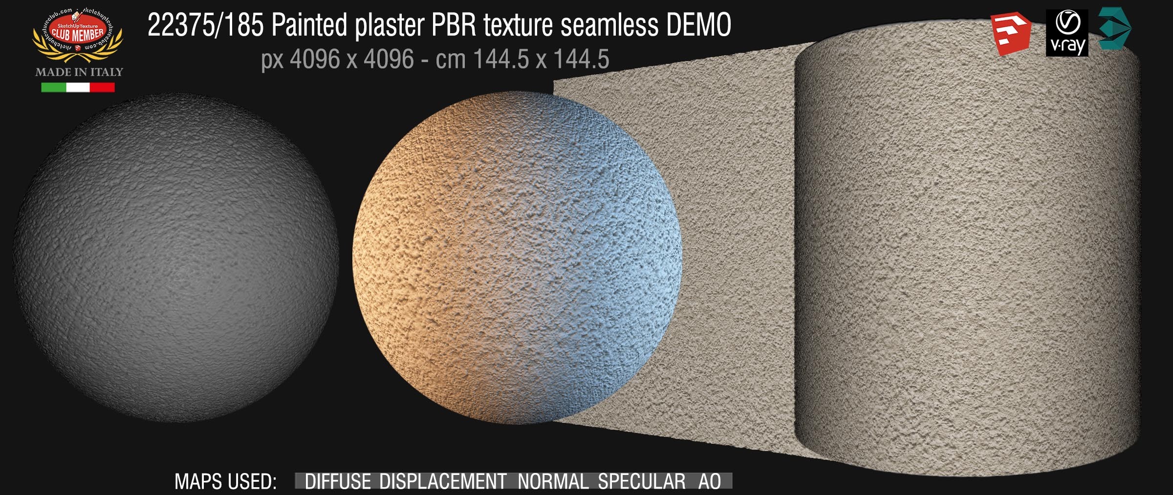 22375_185 Painted plaster PBR texture seamless DEMO