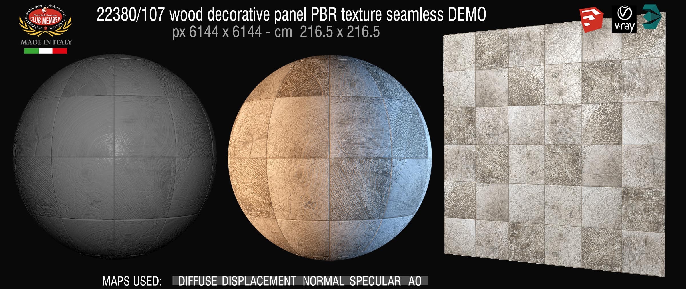 22380_107 wood decorative panel PBR texture seamless DEMO