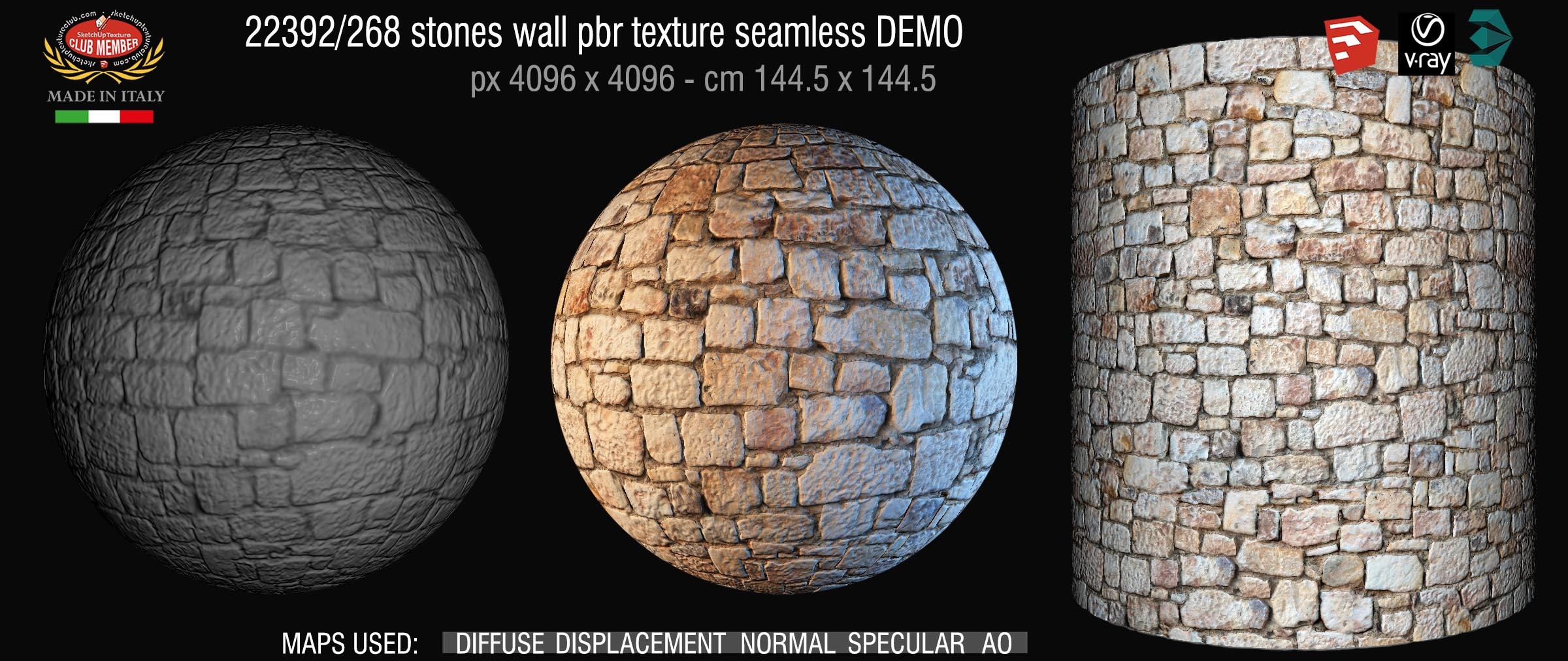 22392_268 stones wall pbr texture seamless DEMO
