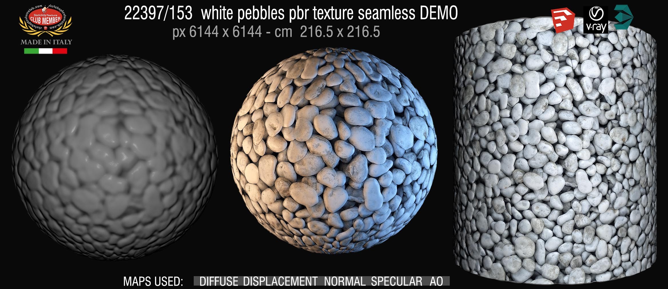 22397_153 white pebbles pbr texture seamless DEMO