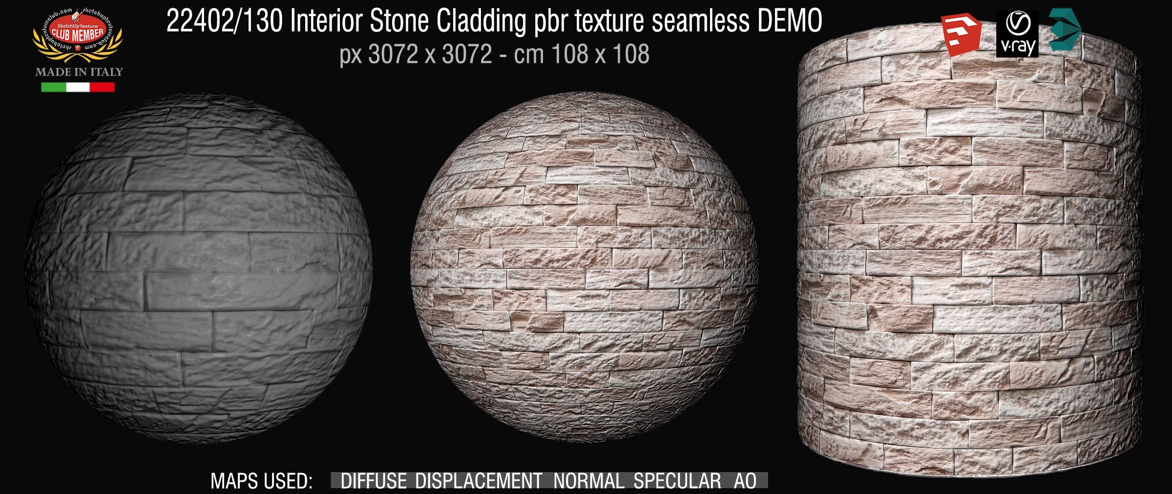22402_130 Interior Stone Cladding pbr texture seamless DEMO