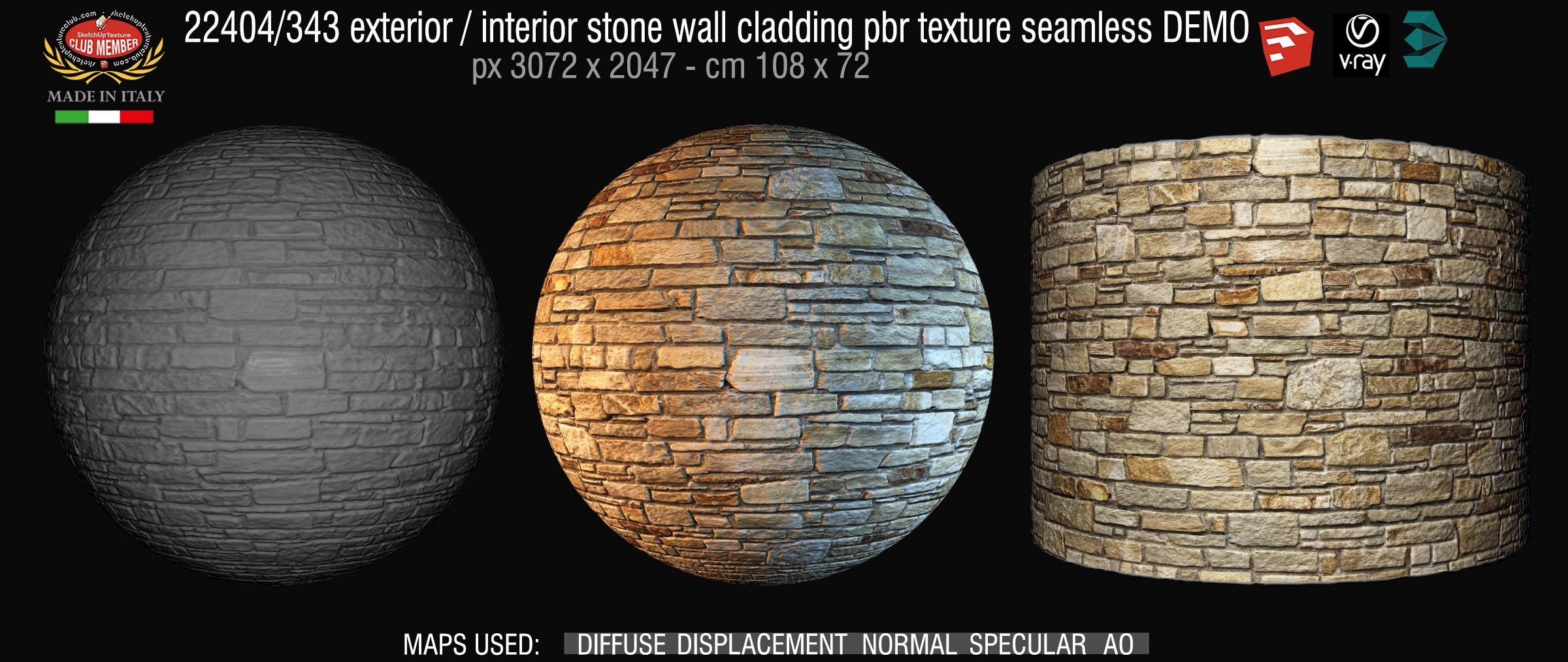 22404_343 exterior_interior stone wall cladding pbr texture seamless DEMO