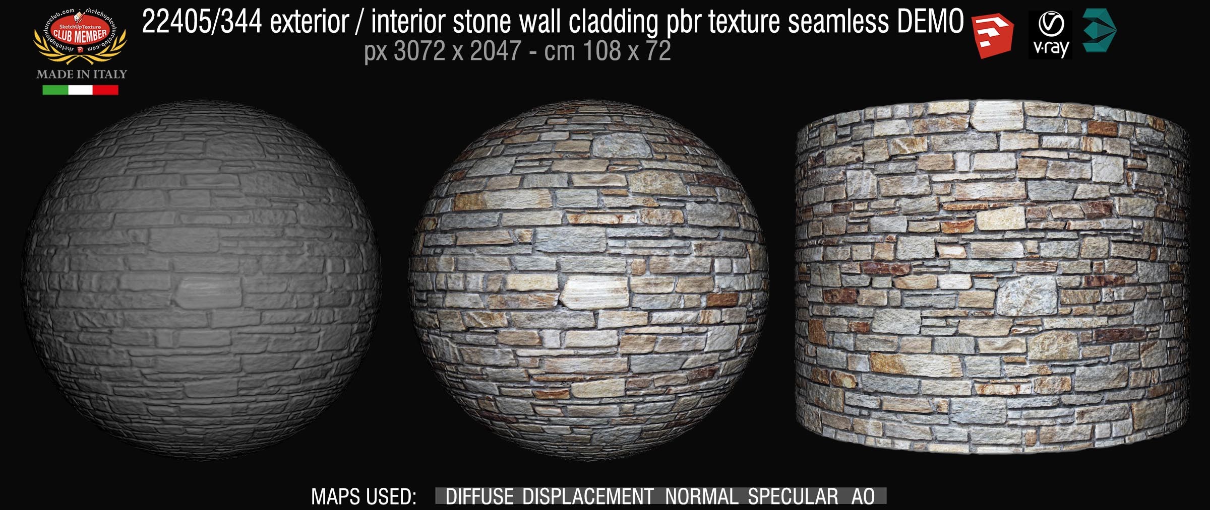 22405_344 exterior_ interior stone wall cladding pbr texture seamless DEMO