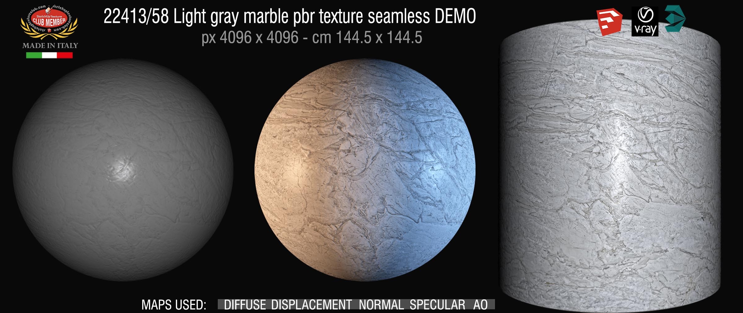 22413_58 Light gray marble pbr texture seamless DEMO