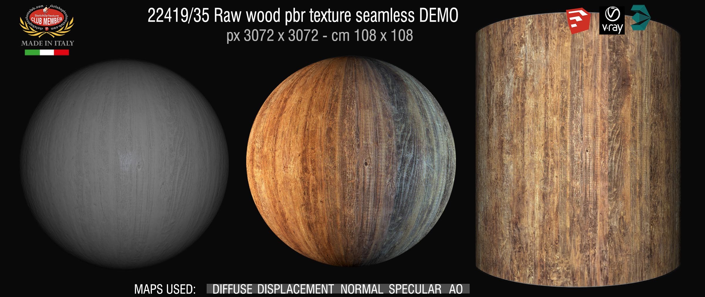 22419_35 Raw wood pbr texture seamless DEMO